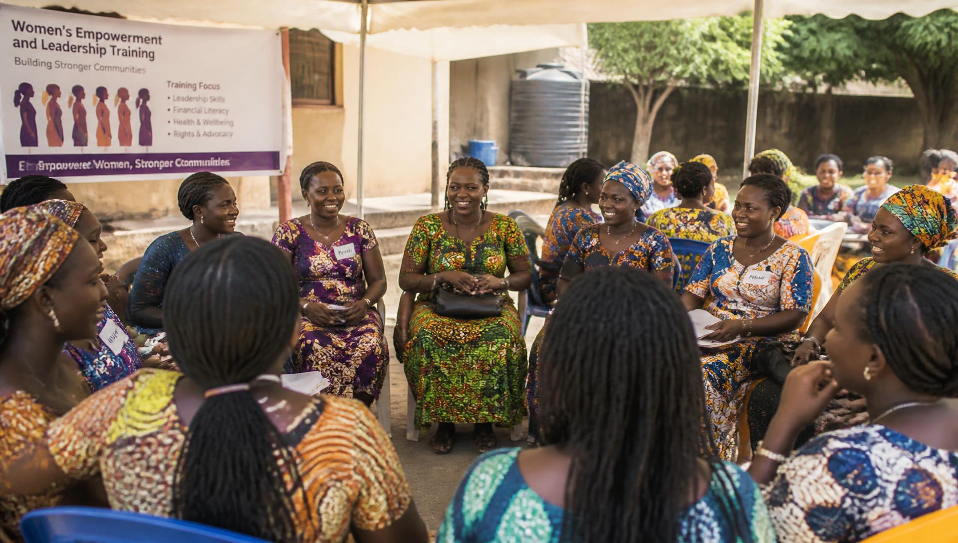Women gathered at a TL4A empowerment and leadership training